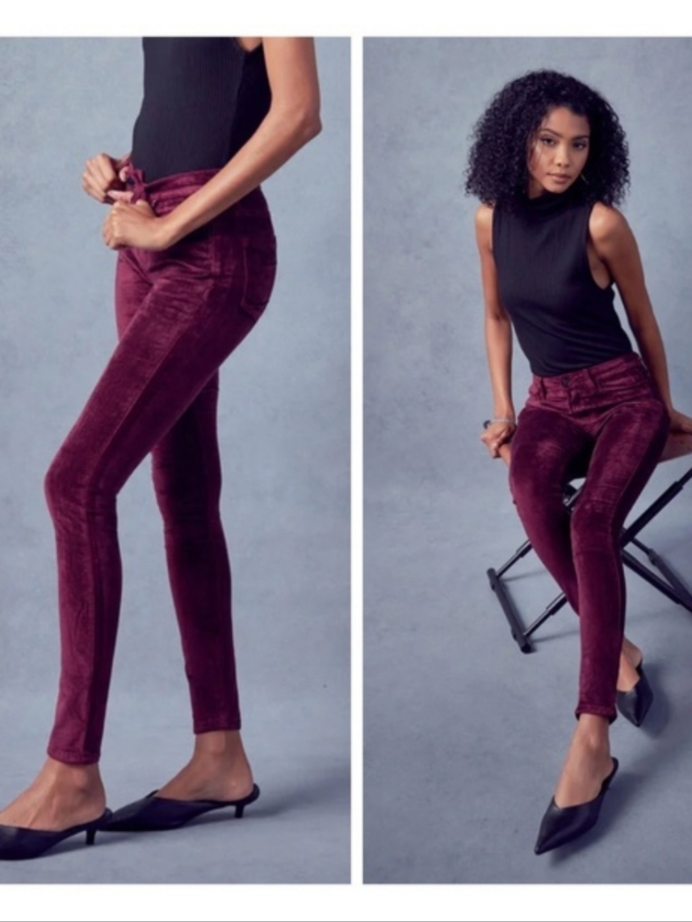 Kancan skinny velvet pants midrise 27
